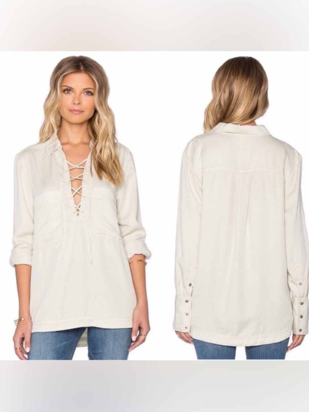Free People Under Your Spell Lace Up Top